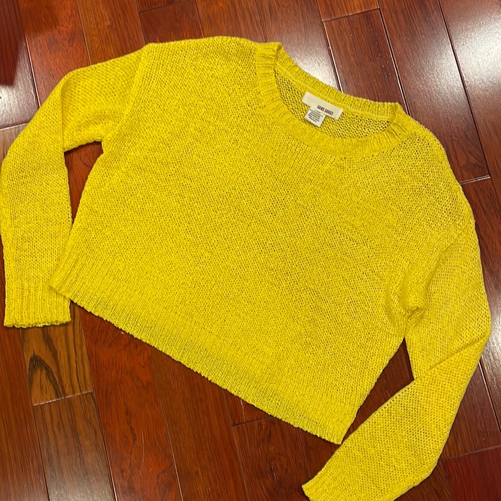 Yellow crop sweater